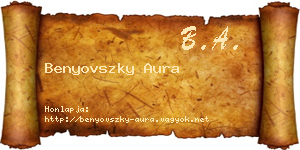 Benyovszky Aura névjegykártya
